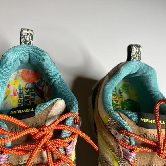 Merrell Moab 2 x Parks Project Men’s Hiking Shoes Vibram Tan Green Orange US 11 - Picture 7 of 9